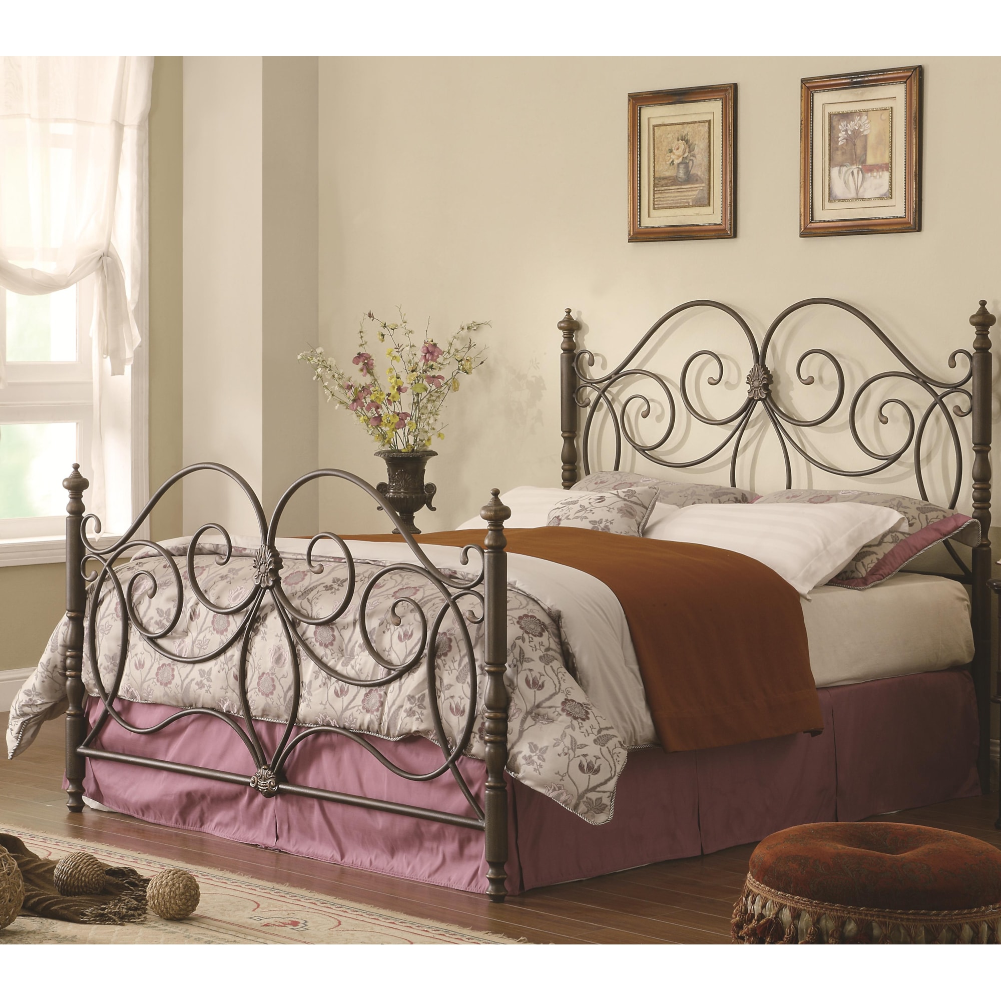 Coaster Iron Beds and Headboards 300258Q+9602QK Queen Iron Bed with